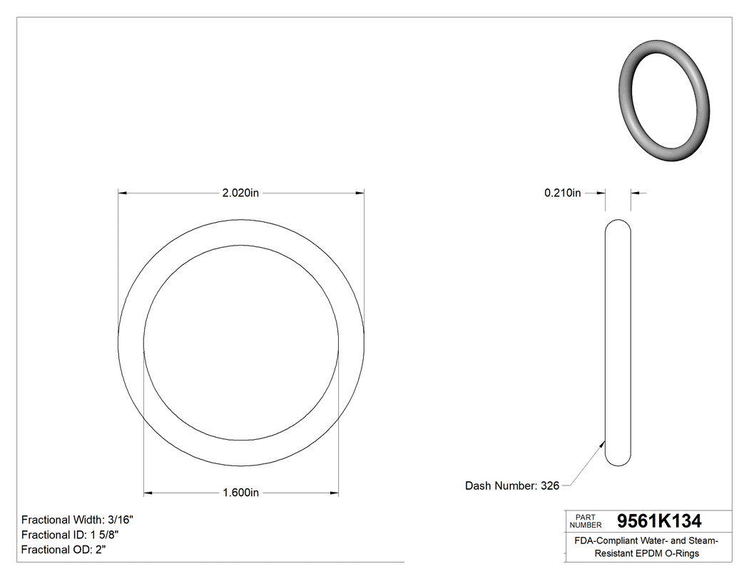 Technical drawing - 9561K134